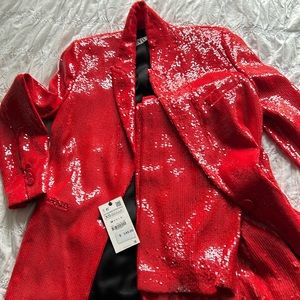 Zara sequin suit